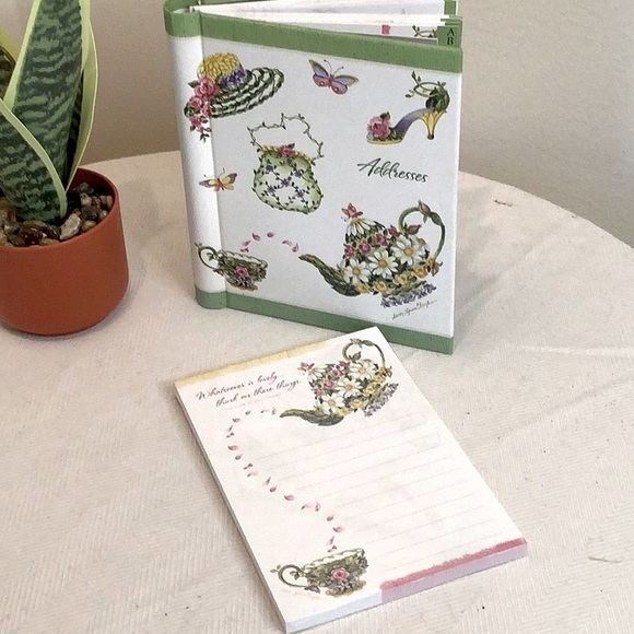 Sandy Lynam Clough Tea in the Garden Address Book. And magnetic notes - Picture 2 of 13